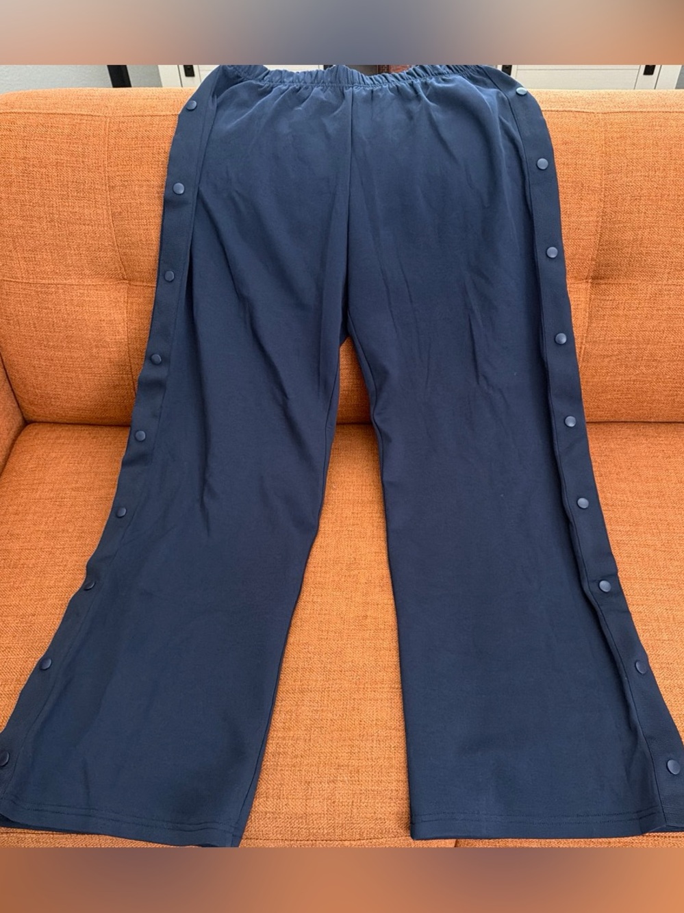 Millie Bobby Brown Navy Side-Snap Men’s Athletic Pants